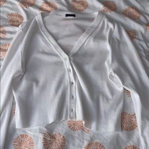 brandy melville cropped white long sleeve